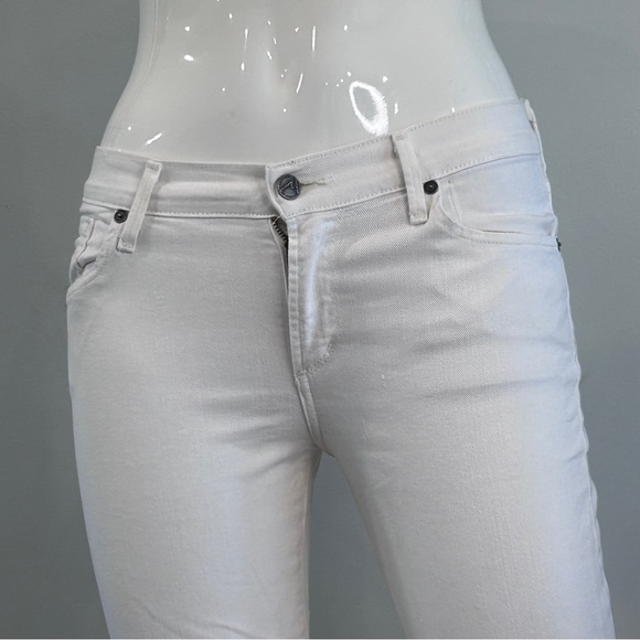 Citizens of Humanity 28 Medium Rise Crop Skinny White Jeans - Picture 5 of 15